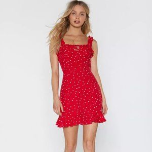 Nasty Gal Flirty Red Dress